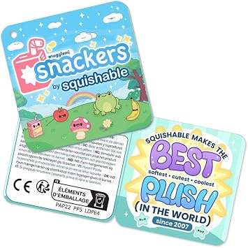 Squishable - Snugglemi Snackers Pink Donut - Comfort Food Collection - 6 in - Soft Toy Collectible Stuffed Animal - Beans