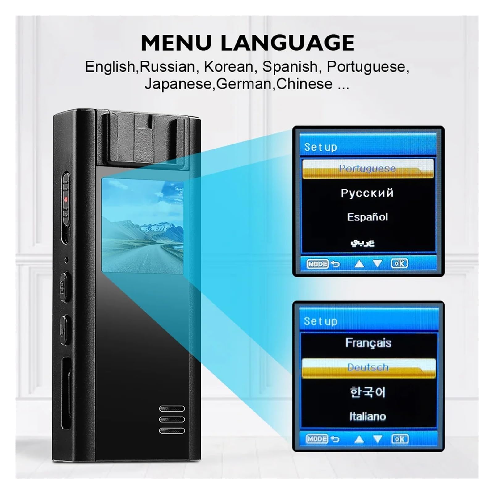 Kamera nasobna, A30 Full HD 1080P kamera montowana na ciele 1.3 "ekran noktowizor klip do wykrywania ruchu Mini kamera nagrywająca kamera internetowa(With 64G TF card)