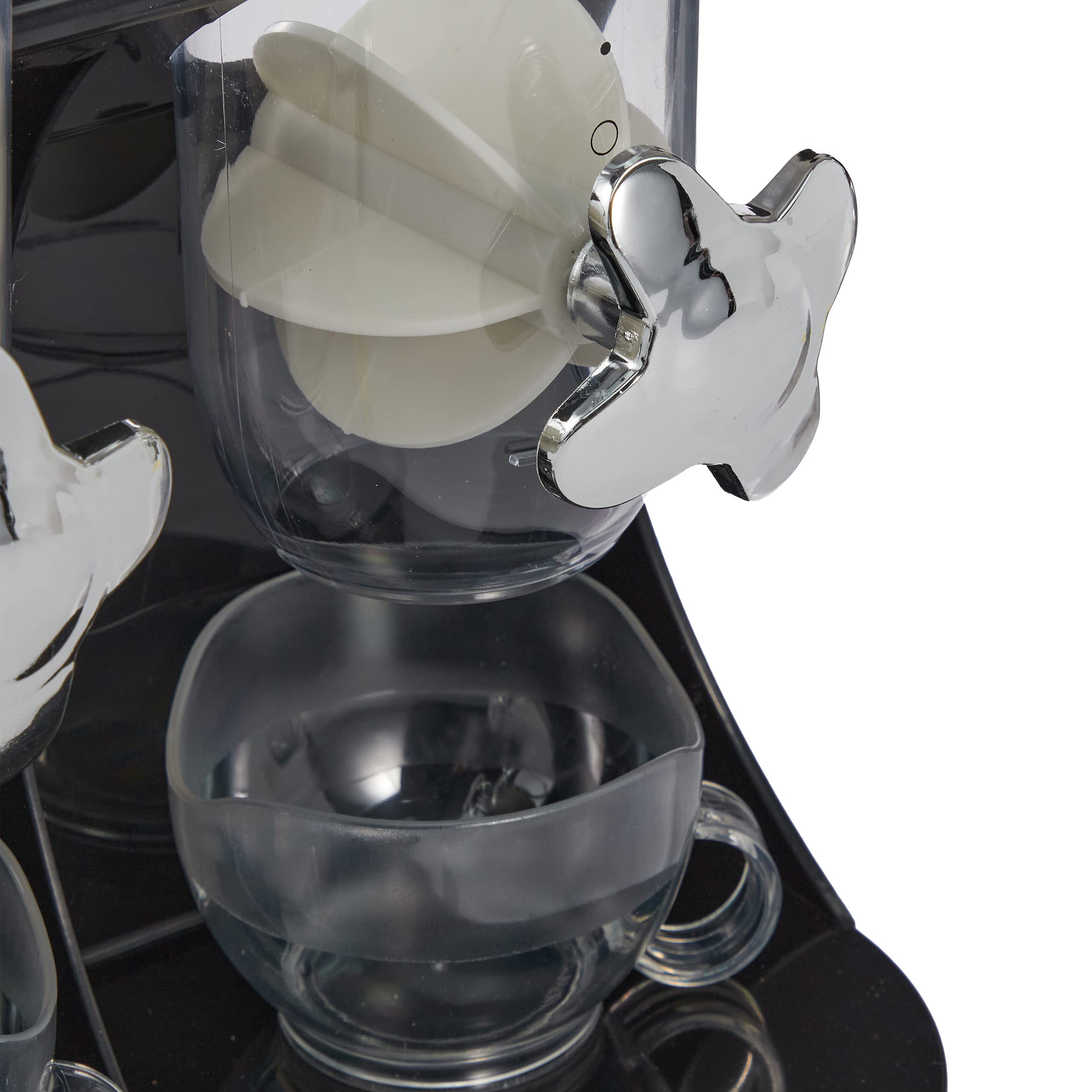 Relaxdays Dispenser Cereali Doppio, Distributore per Corn Flakes, Cioccolatini, Nocciole e Dolcetti, in Plastica, Nero