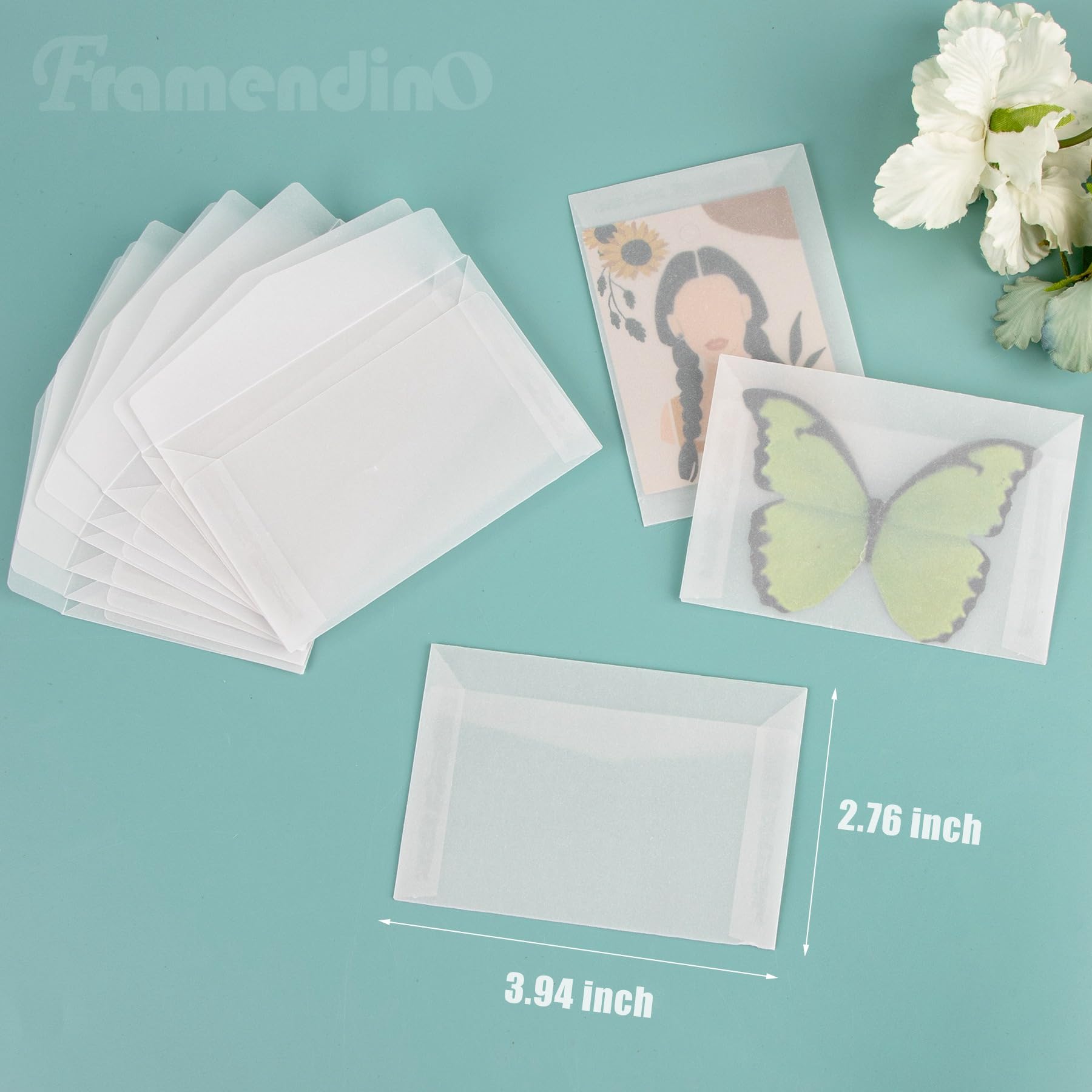 My Scratch Offs Glassine Envelopes - 50 Pack, 2.5x4.25 Inches, For Lottery Tickets, Wedding Favors, & Seed Packets