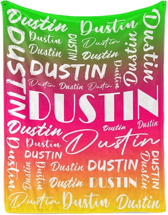 Name Blanket Personalized Name Blanket Customized Blanket with Name Text for Adult Kid Birthday Christmas Mothers Fathers Valentines Day Gift