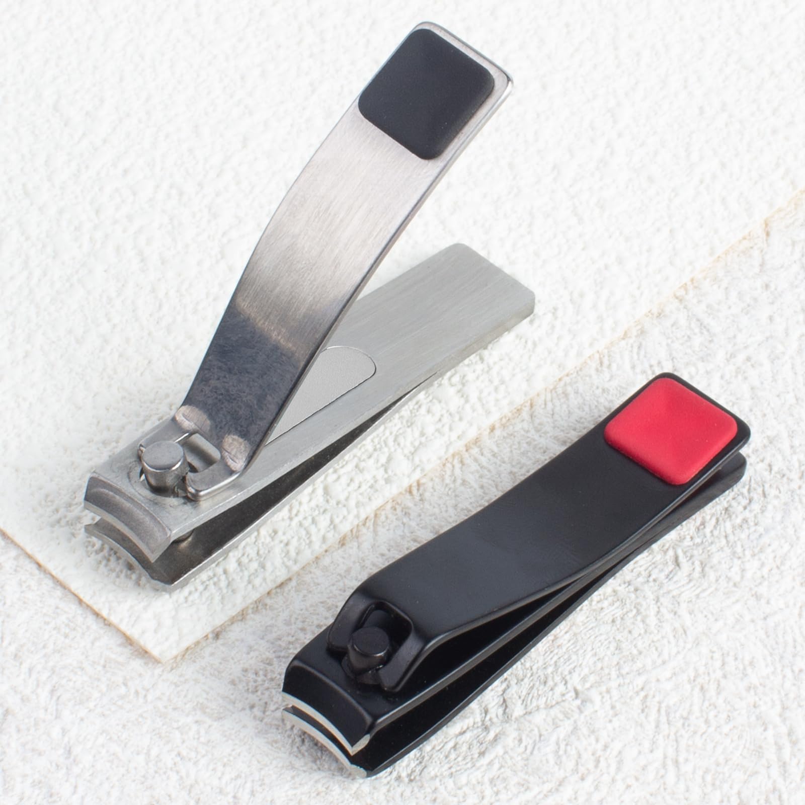 Nail Clippers for Men Women 2 Pack Stainless Steel Curved Fingernail Clipper Adult Toenail Clippers Nail Cutter Trimmer