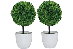 Artificial Bunny Boxwood topiary (10 inch, Set of 2)