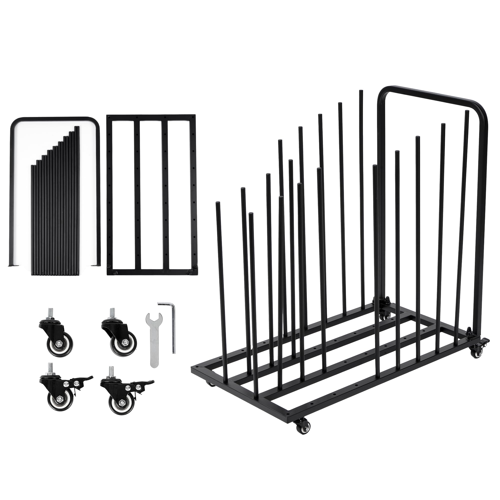 uyoyous Mobile Kunst-Trockengestell 80×83×45cm Trockengestell für Kunst Einstellbares Intervall Kunst Trocknen Rack mit Rollen Bremse für Kunst Leinwänden, Kunstwerken, Drucken