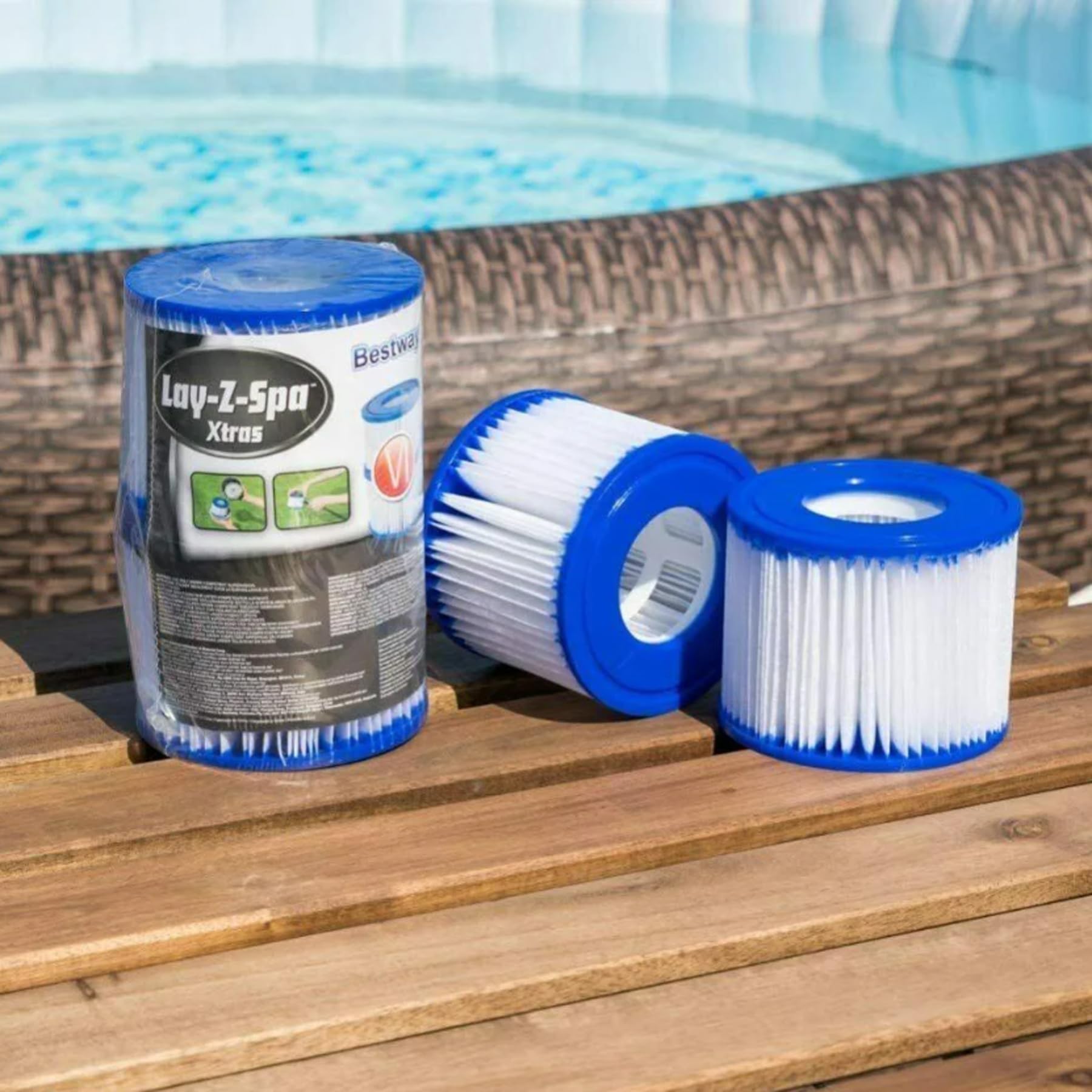 Neuf Coleman Lay-z Spa Cartouches de filtre de rechange – Lot de 6 – Article # 90352
