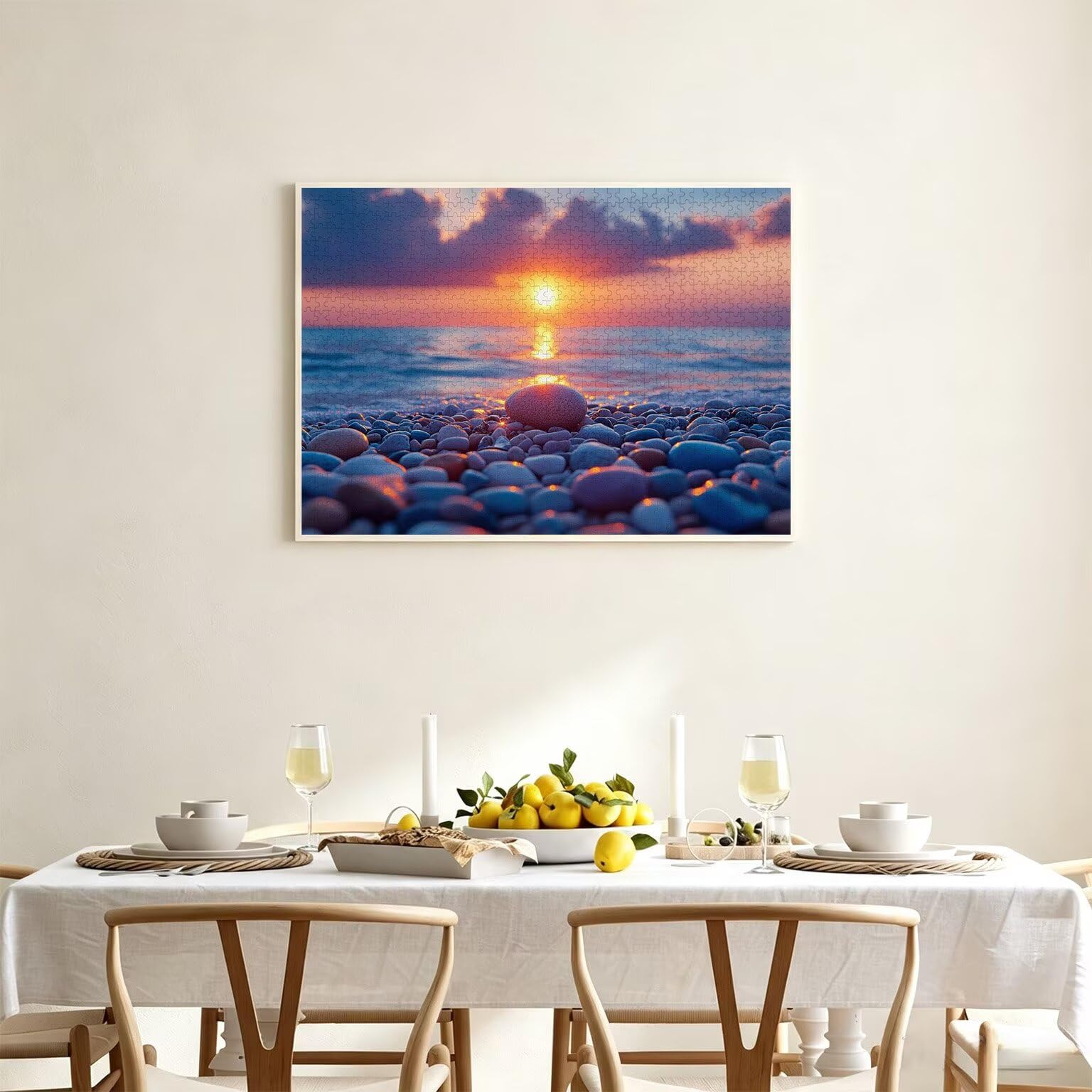 Puzzle 6000 Pieces Coucher de Soleil Puzzle Bois 179x105cm La Pierre n-455