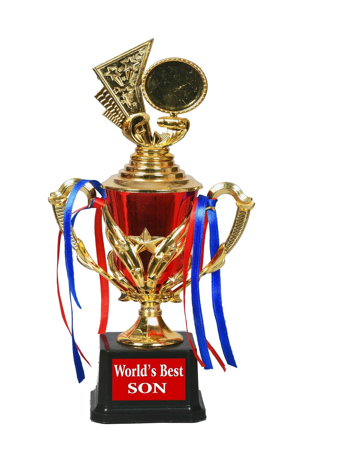 Gift for Son | Best Son in The World Printed Golden Award Trophy Gift for Birthday-14.5 Inch-picture-20
