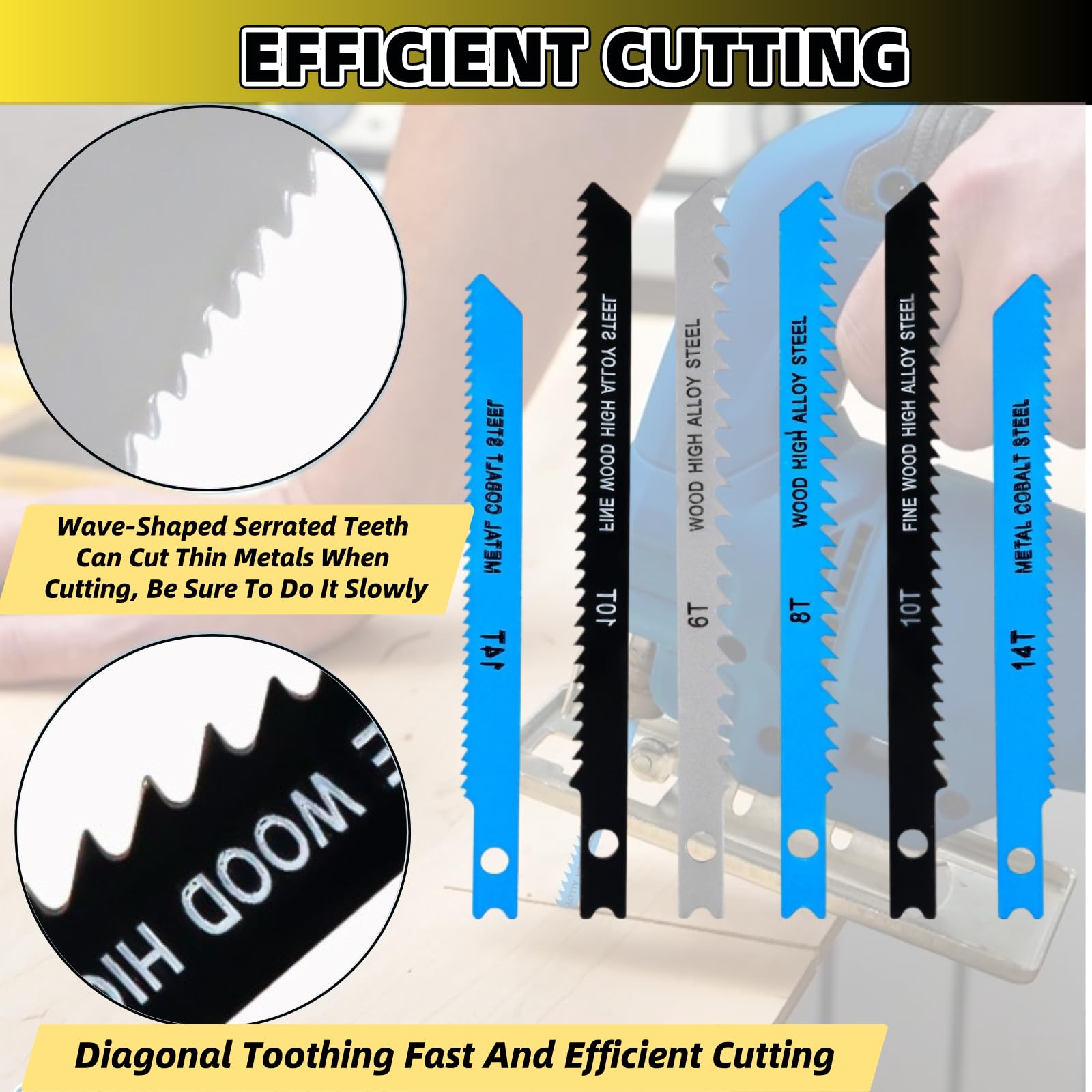 Jigsaw Blades Set - 14 Piece U-Shank Blades -4