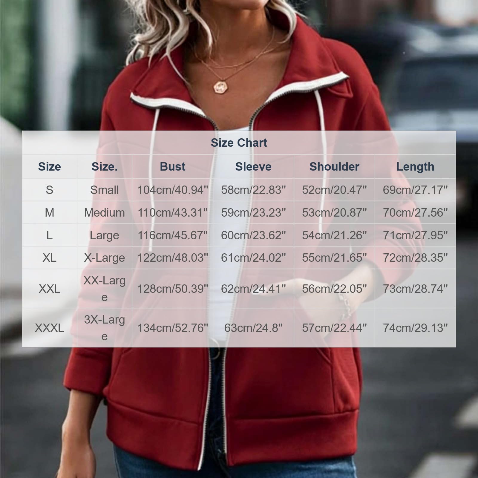 Veste Sweat Femme Zip Intégral Poches Col à Revers Manches Longues uni