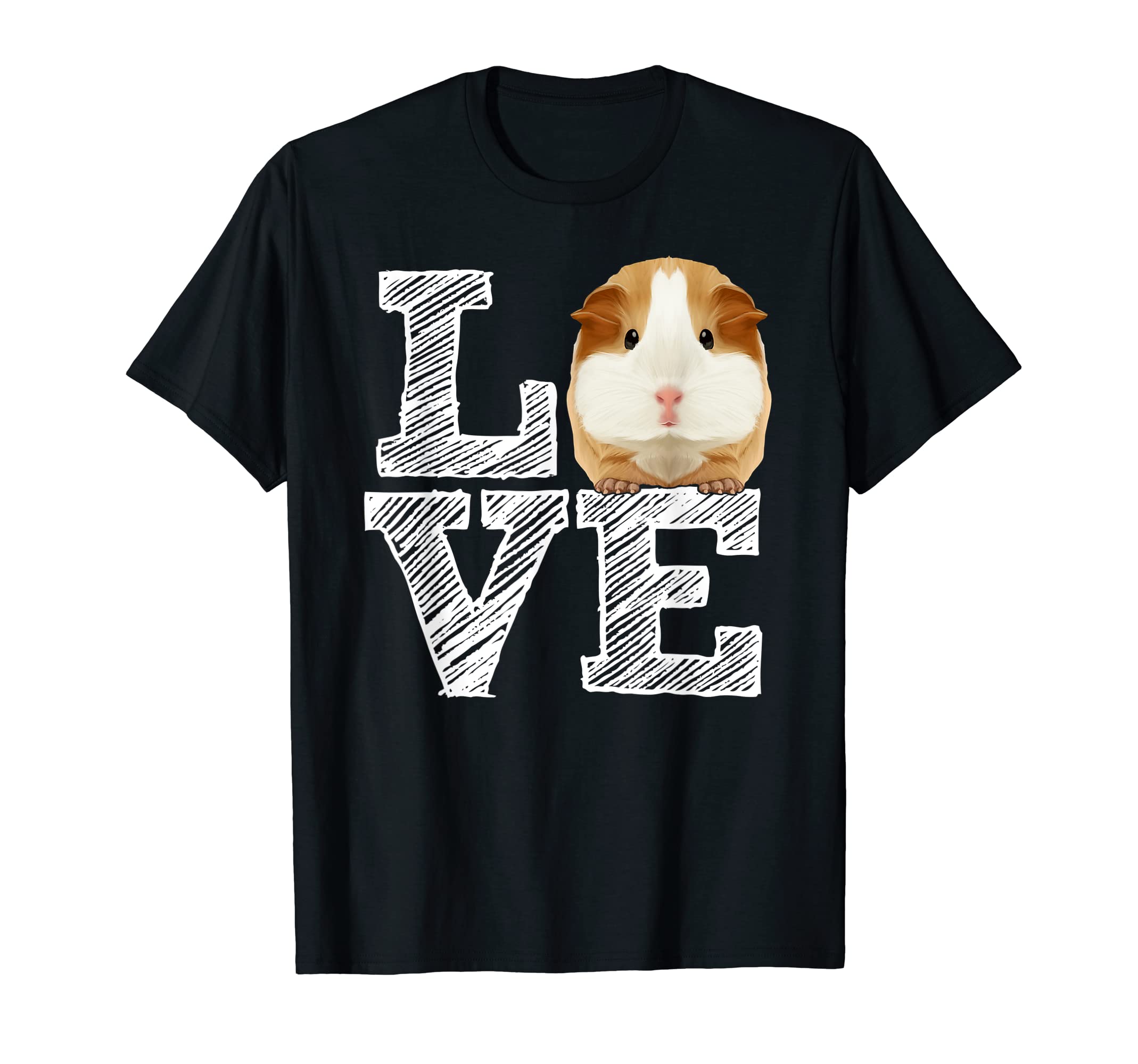 Guinea Pig Love Costume Clothing Cavy Accessories Guinea Pig T-Shirt, Black