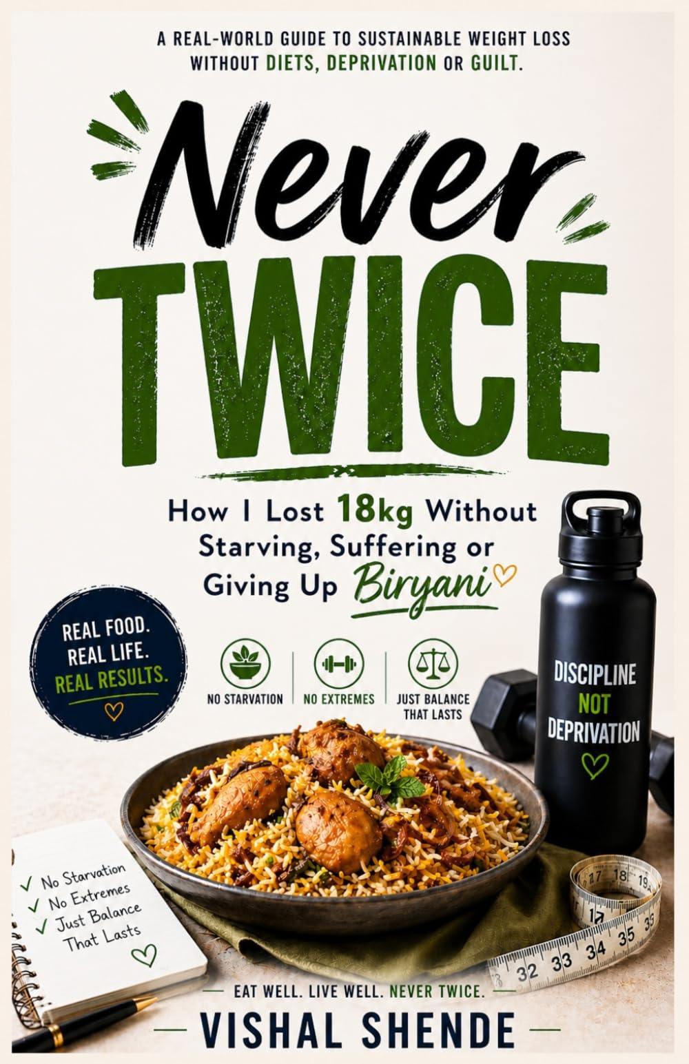 Never Twice: How I Lost 18kg Without Starving, Suffering or Giving Up Biryani