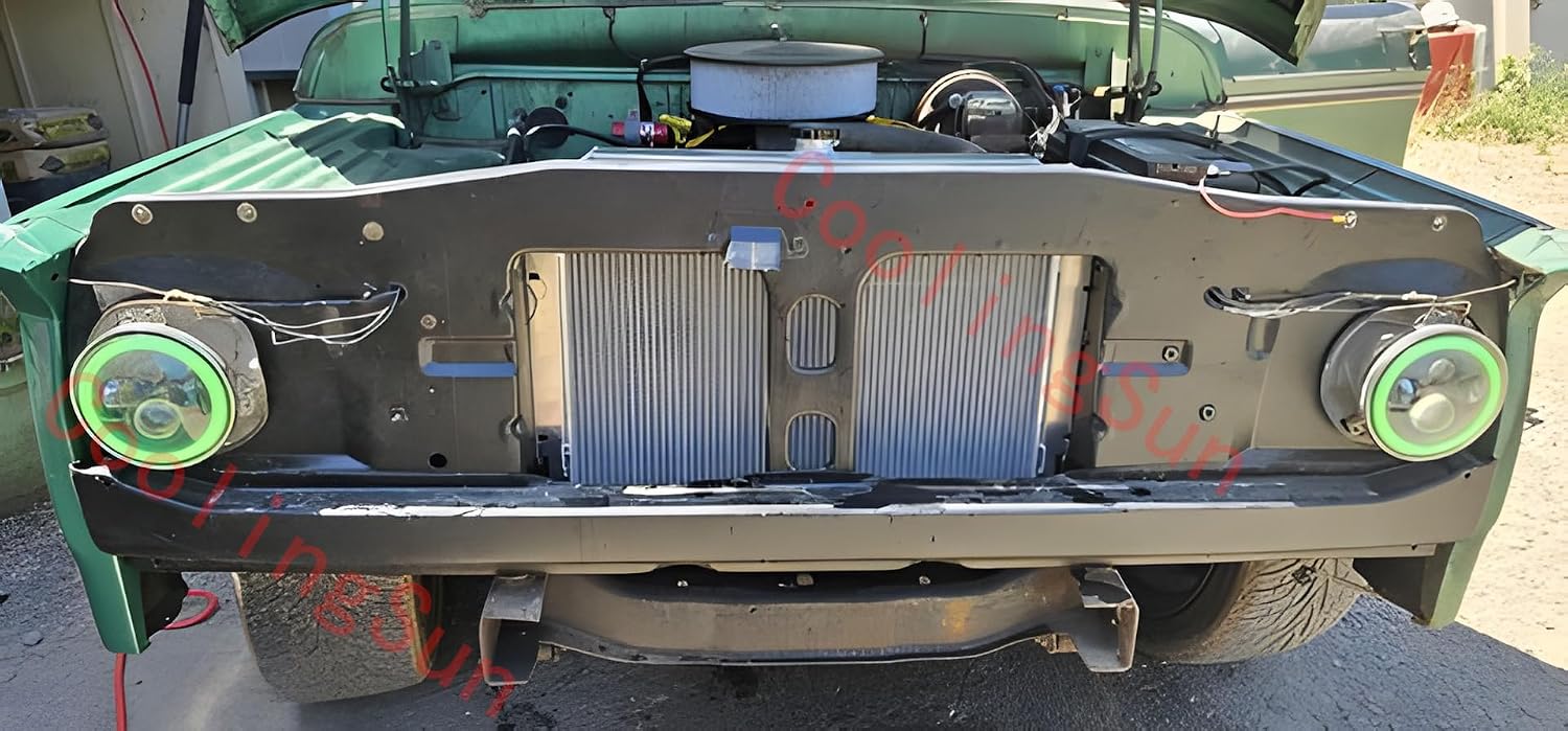 3 Row AA5052 Aluminum Radiator, Down Flow Direct Replacement for 1971-1979 Dodge B100 B200 B300 D100 D150 D200 D300 D400 D450 W100 W150 W200 W300 Pickup Van V8 5.2L 5.9L 6.6L 7.2L
