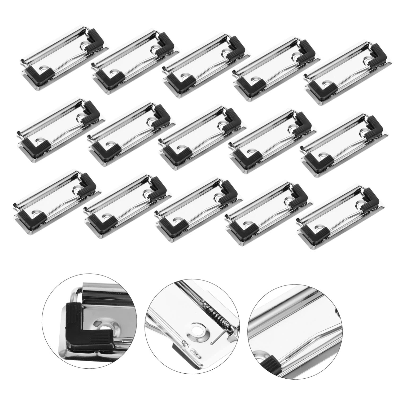 10x Metal Mountable Clipboard Clamp, Spring Loaded Surface Mount Handle Hook With Rubber Feet Hardboard Clips For Office Supplies Business Ea16e566 4901 4668 8b40 9cdcb7bd58a4.c96872c8b7073e72fa6858b74dc4bd2d