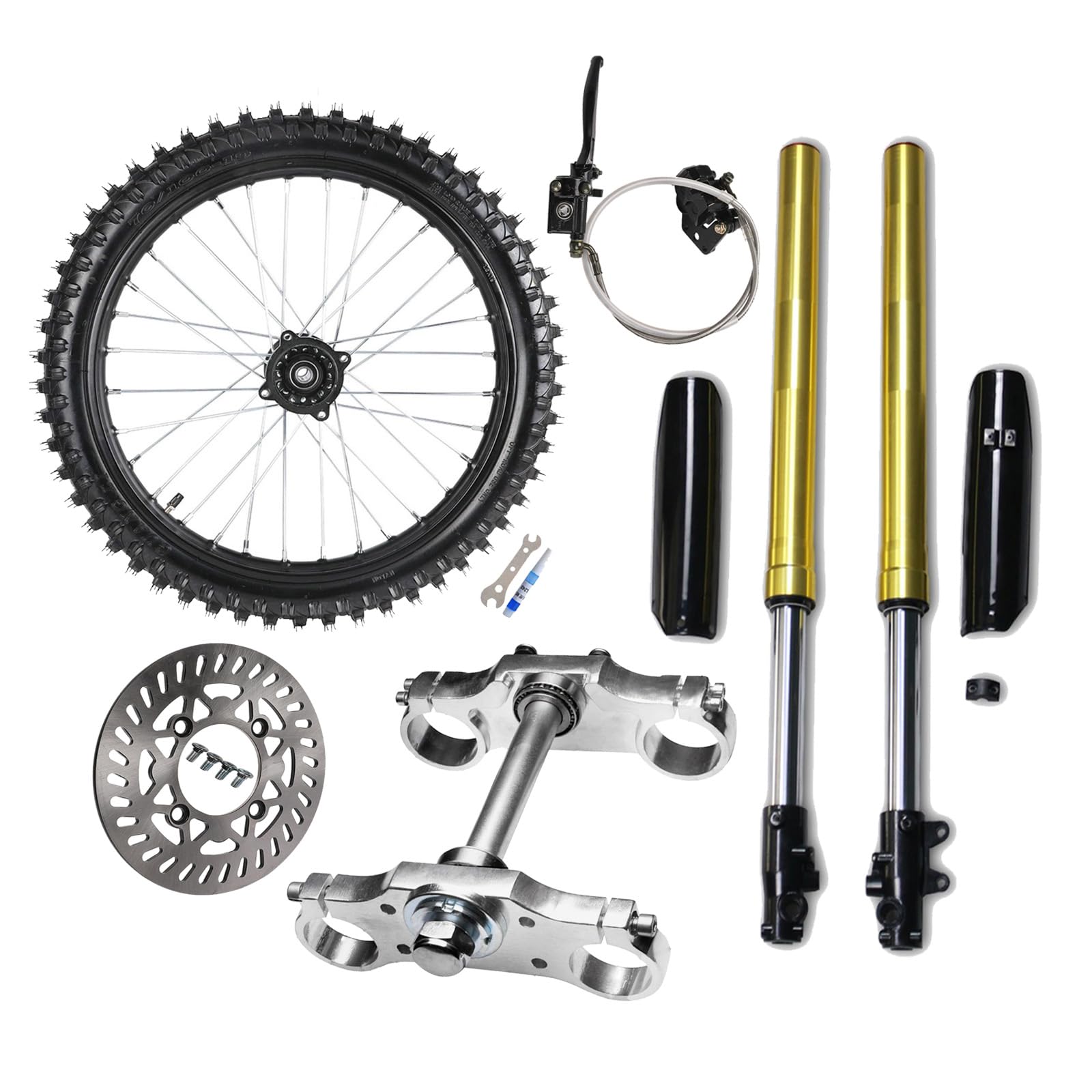 Amazon.com: 70/100-19 Dirt Bike Front Wheel Tire and Rim with Disc