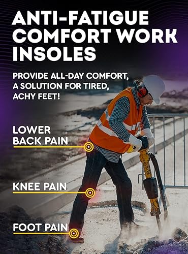 Miniatura 2 de Plantillas ortopédicas Work Comfort, inserción de zapatos antifatiga para hombres y mujeres, soporte de arco bajo, absorción de impactos, alivio del