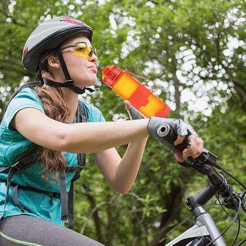 Miniatura 144 de Botella de agua deportiva Zorri, 13.5, 17, 23.6 onzas, sin BPA, a prueba de fugas, ligera, para exteriores, campamento, ciclismo, fitness, gimnasio