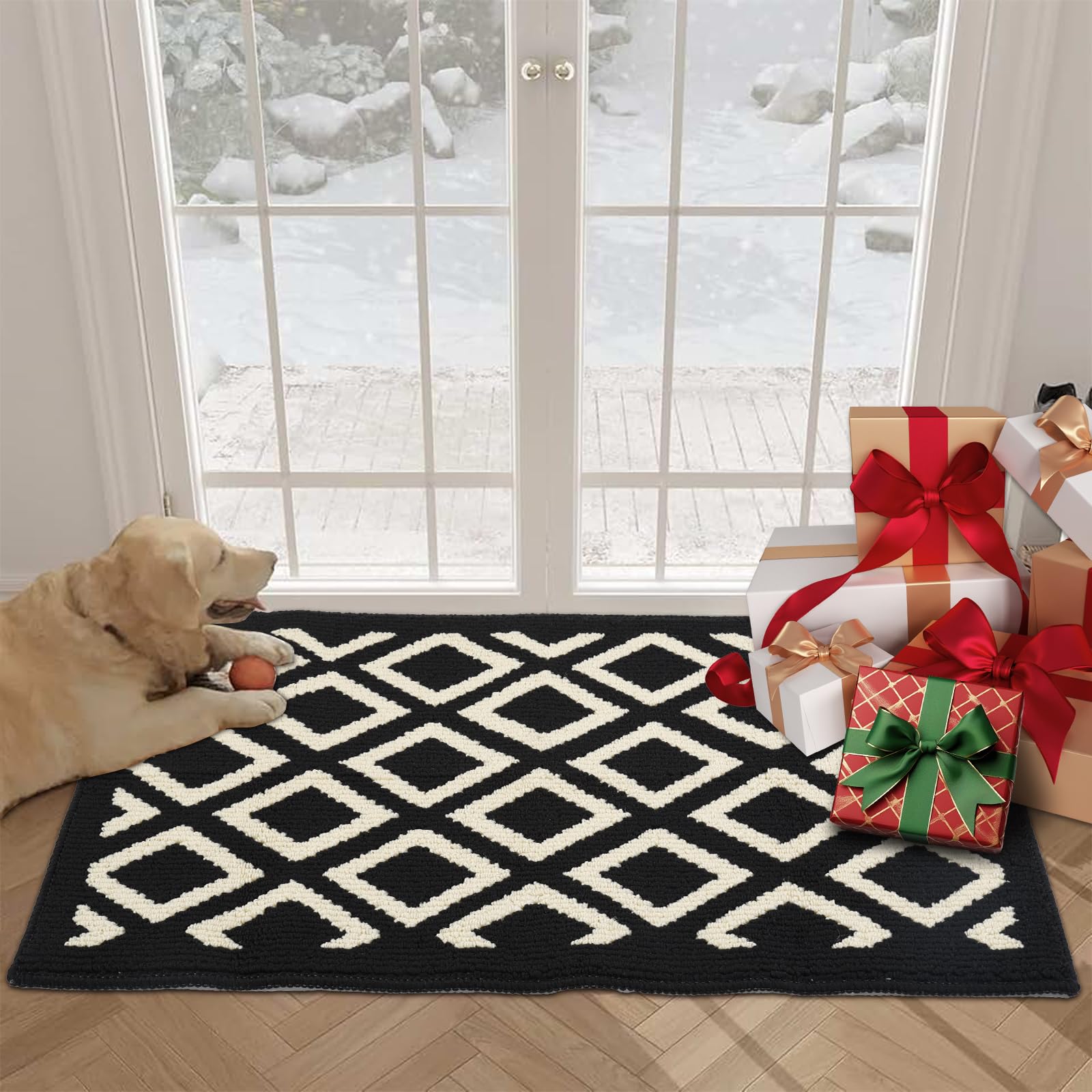 OTraki Felpudo Entrada Casa 50x80cm Lavable Felpudo Entrada Antisuceidad Duradera Felpudo Exterior Lluvia Antideslizante Absorbente Alfombrilla Entrada Interior para Pasillo