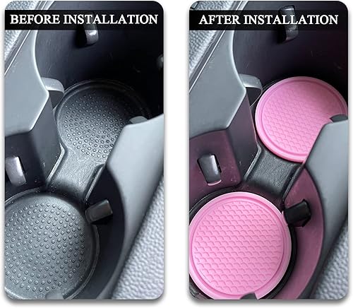 Miniatura 5 de Msyuusr 4 posavasos para automóvil, posavasos de silicona con forma de panal de abeja para automóvil, accesorios universales para la mayoría de