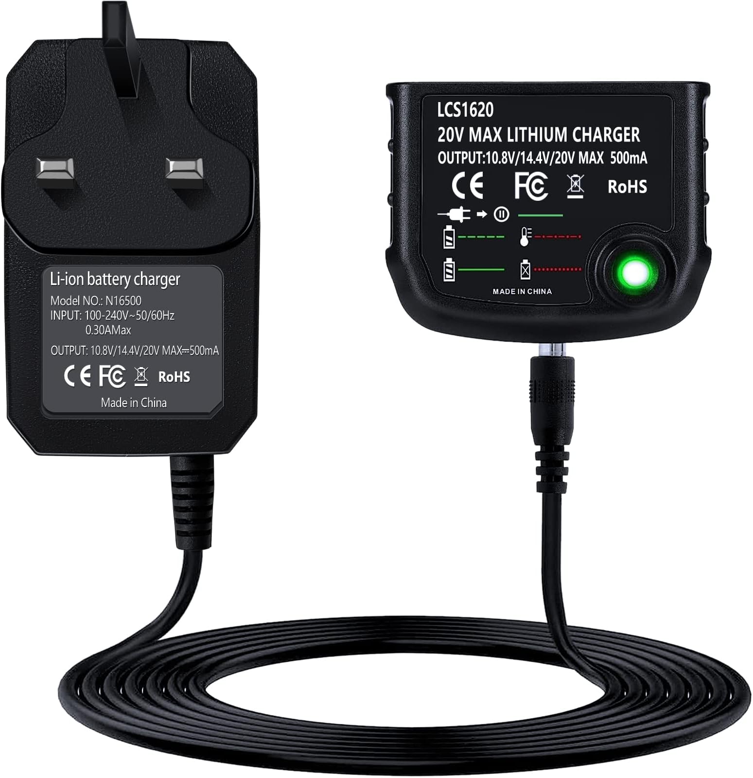 Activ Energy Universal Battery Charger for Ferrex Battery Tools Garden ...