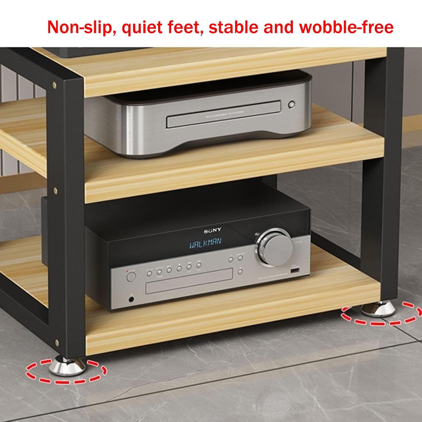 Tv Rack Hifi Shelf Audio Cabinet met 3 Of 4 Niveaus, Audio Rack