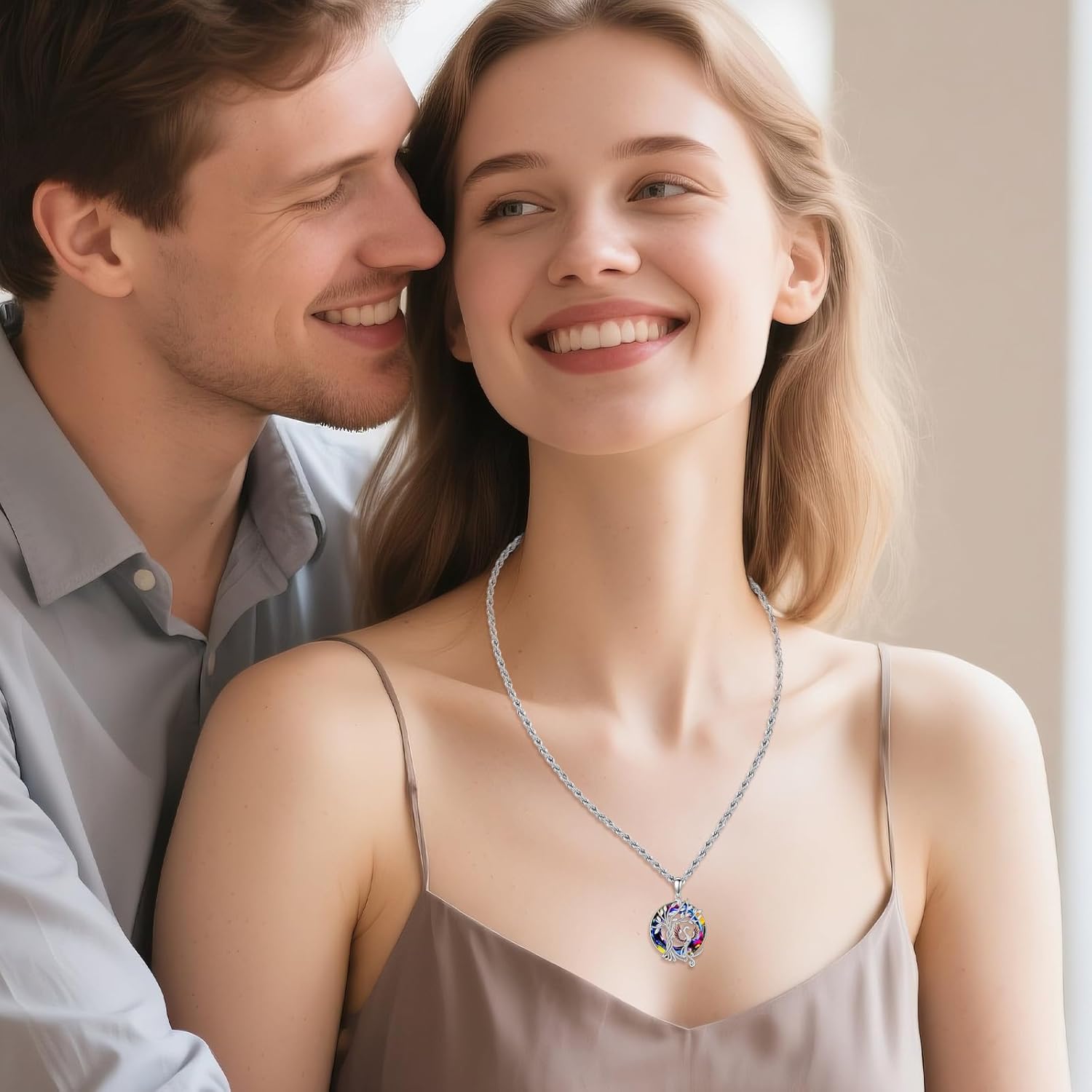 Phoenix Necklace 925 Sterling Silver Crystal Pendant Nirvana Phoenix Bird Jewelry Gifts for Women - Image 5