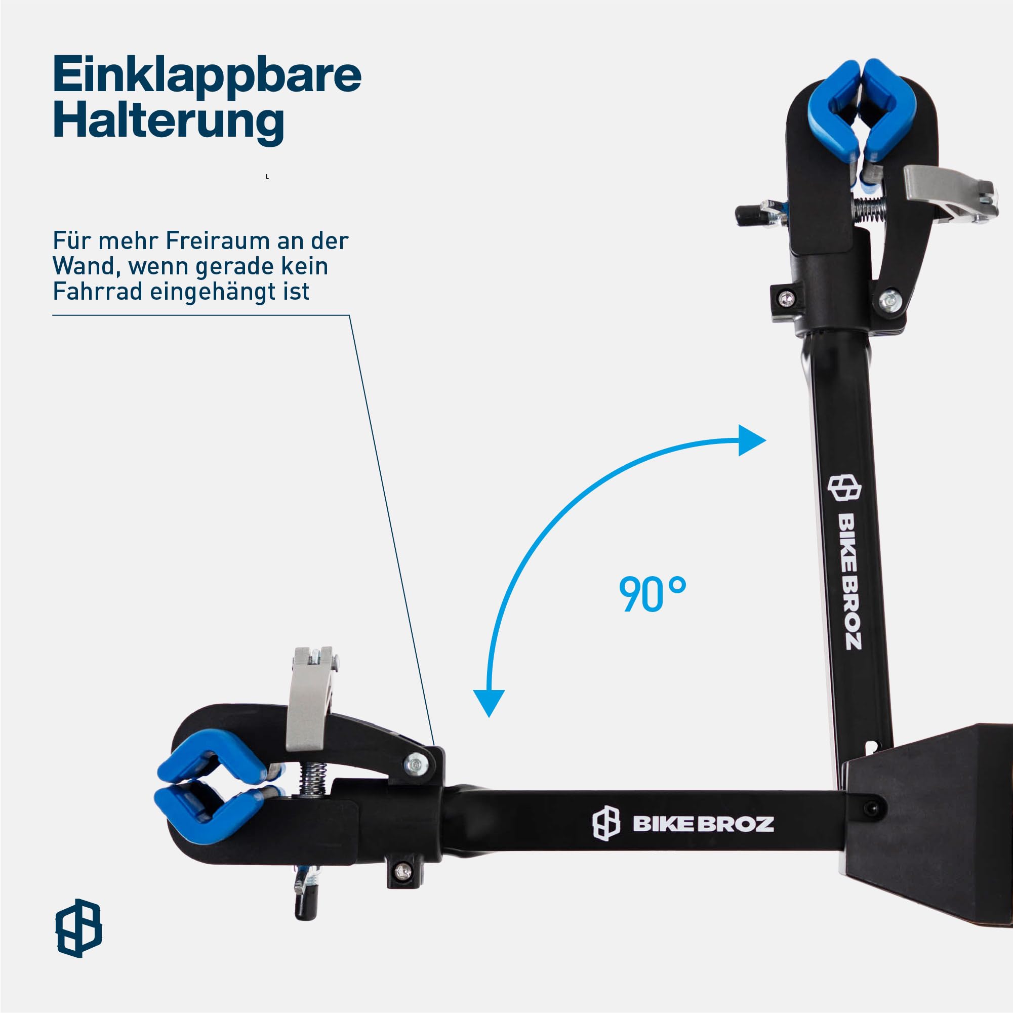 Stabile Fahrrad Wandhalterung geeignet als Montageständer und Reparaturständer | Fahrradständer Wandhalter für E-Bike, Mountainbike, Rennrad und Co. | Fahrrad Aufhängung by BikeBroz