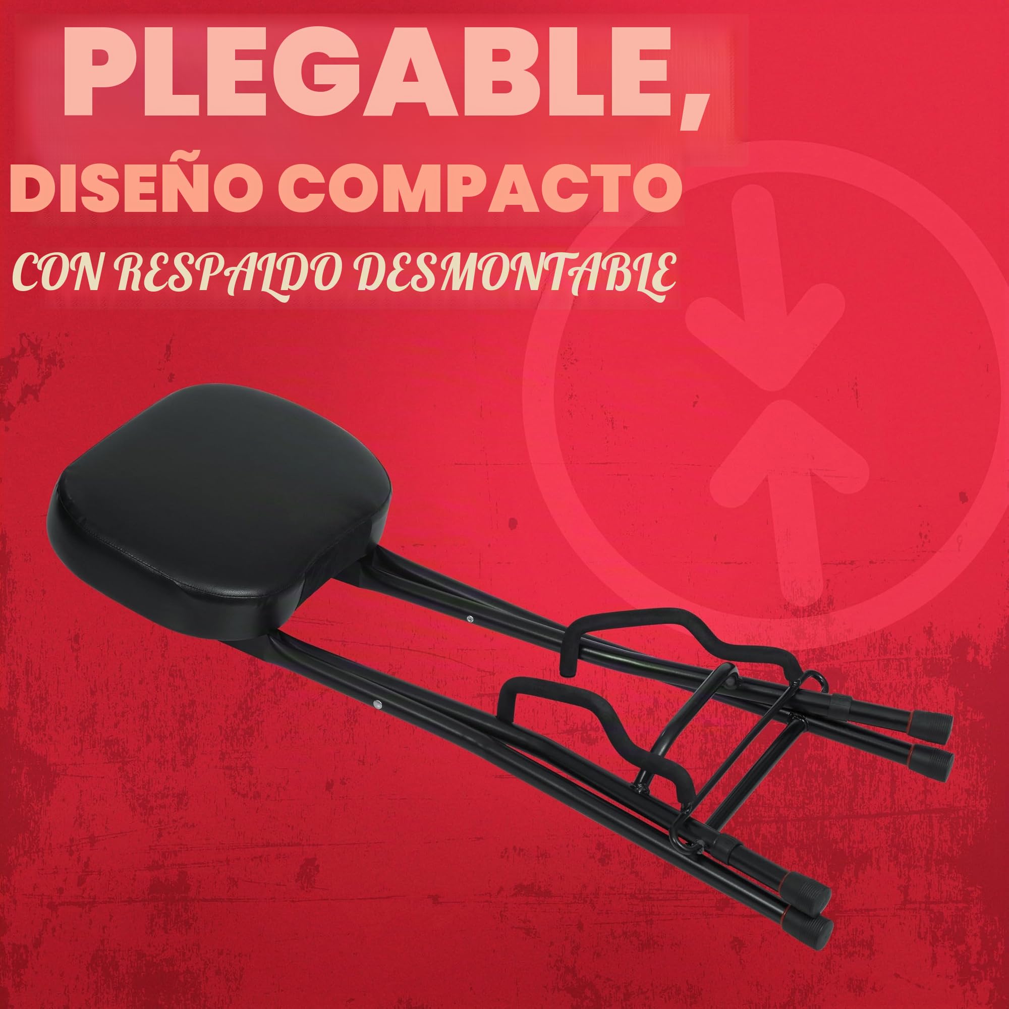 Gator Frameworks Asiento para Guitarra con cojín Acolchado, Respaldo ergonómico y Soporte para Guitarra abatible, Apto para Guitarras acústicas y eléctricas (GFW-GTR-Seat)
