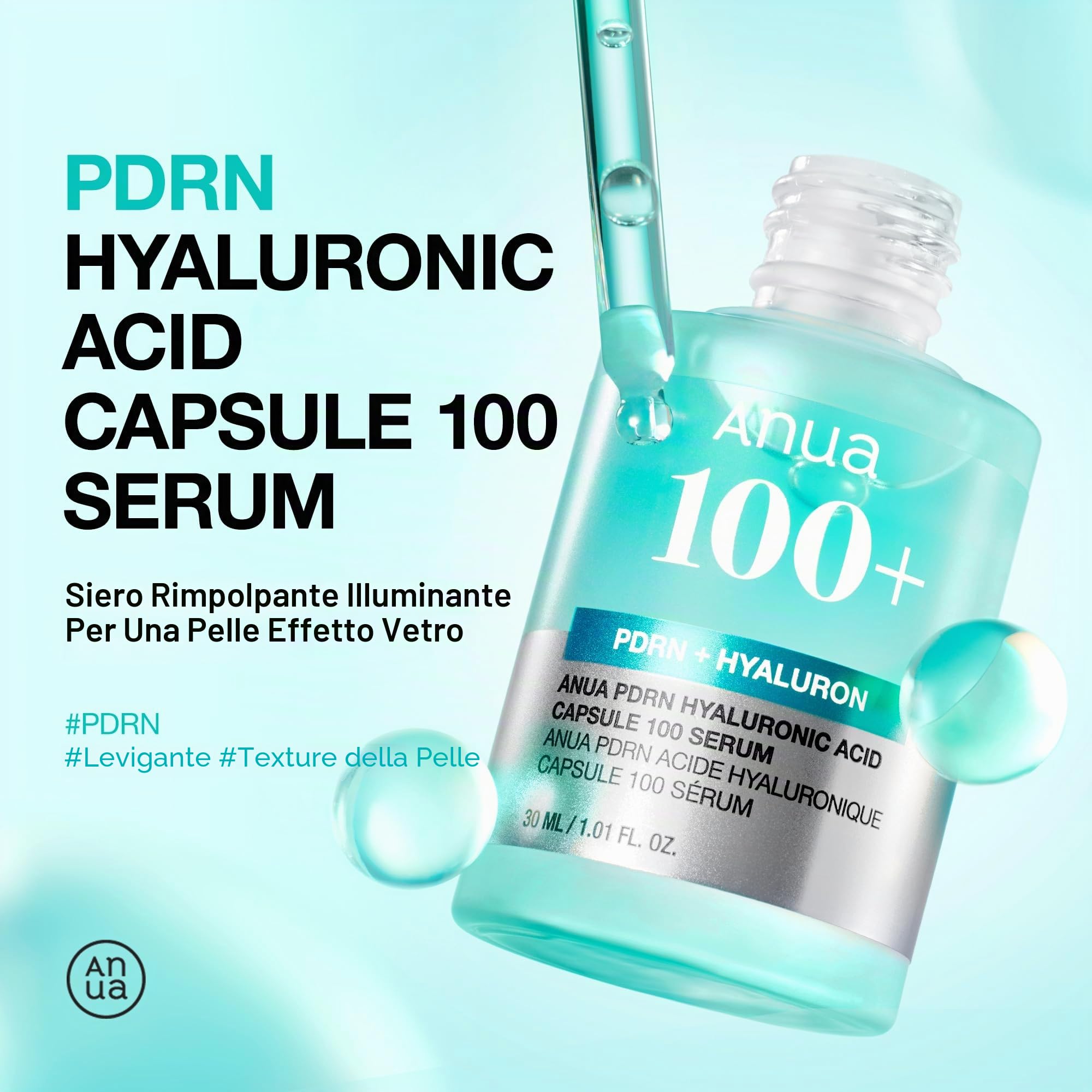 ANUA Kit Viso Rimpolpante PDRN e Acido Ialuronico – Routine Coreana Idratante Intensiva con Siero Capsule 100 (30ml) e Crema Idratante 100 Ore (60ml), Set Effetto Glow e Anti-Disidratazione per Tutti