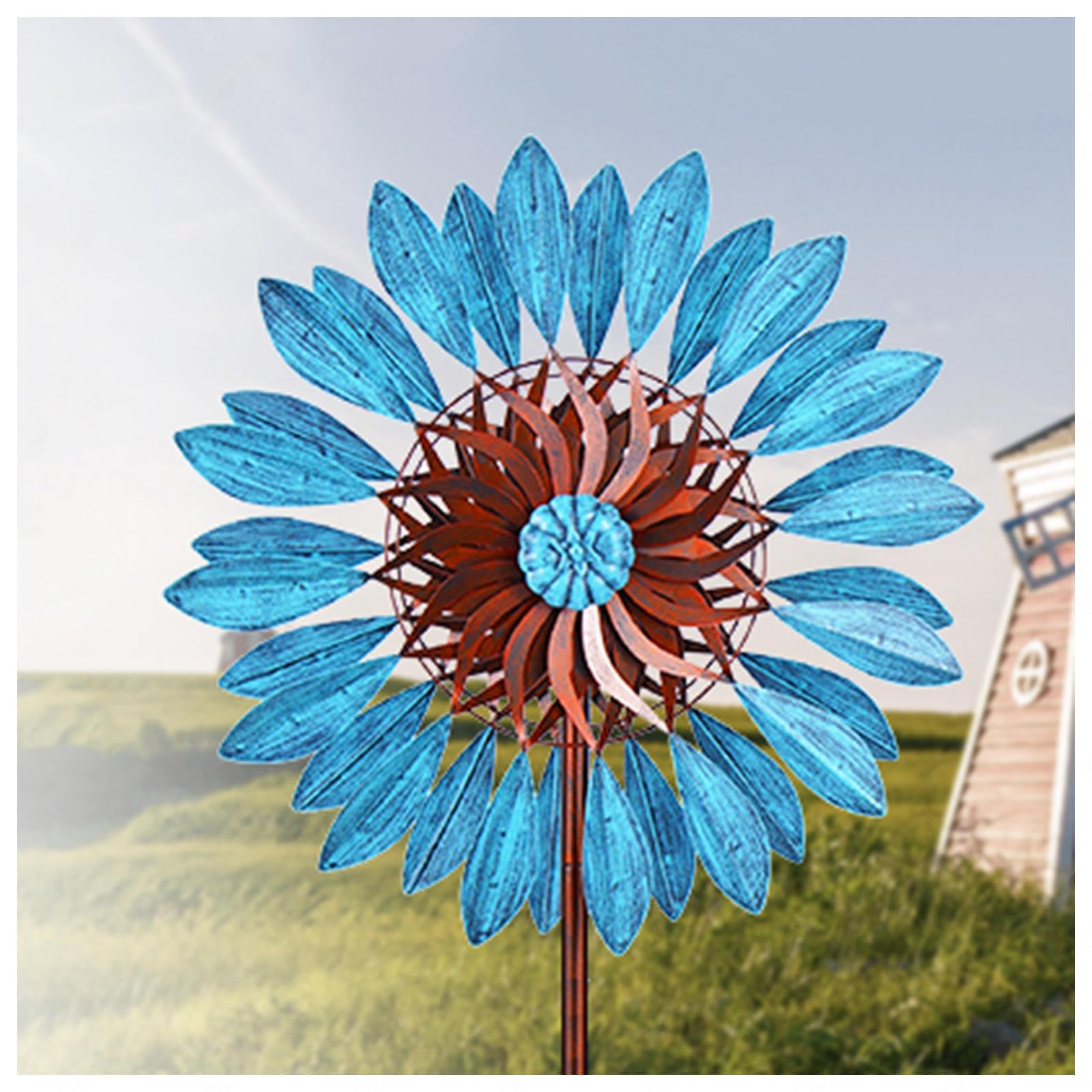 Kinetic Windmill, 84in Height 24in Dia Wind Spinner Yard, 360° Wind With Kinetic Wind Spinner, for Outdoor Garden Terrace