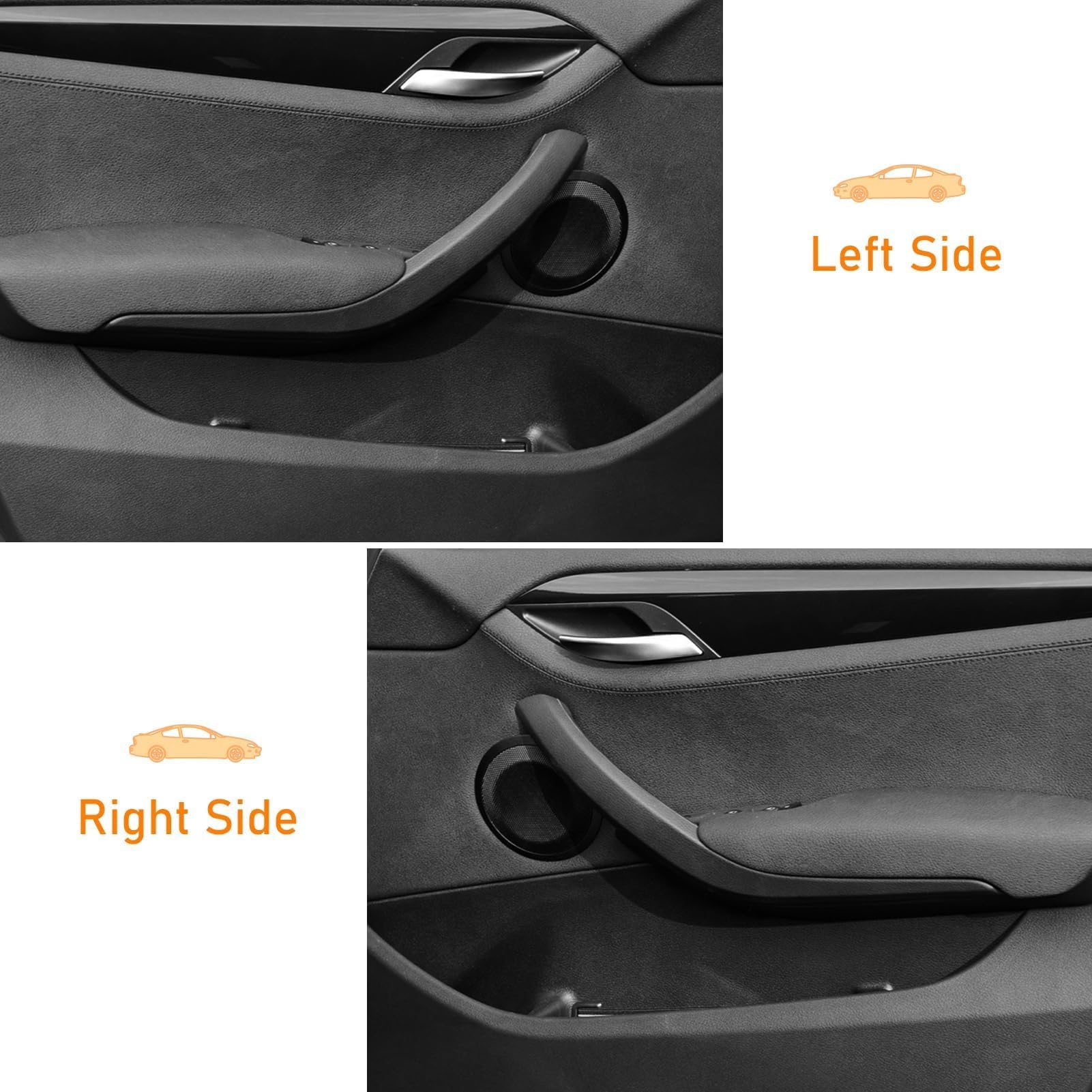 TTCR-II 2PCS Poignee Intérieur Compatible avec BMW X1 E84 2008-2015 | X1 E84 6d,16i,18d,18dX,18i,20d,20dX,20i,20iX,23dX,25dX,25iX Poignée de Porte Intérieur Gauche+ Poignée de Porte Droite-Noir