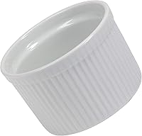 Vista 8 de BIA Cordon Bleu Classic - Plato de soufflé alto de 10 onzas, juego de 4, color blanco