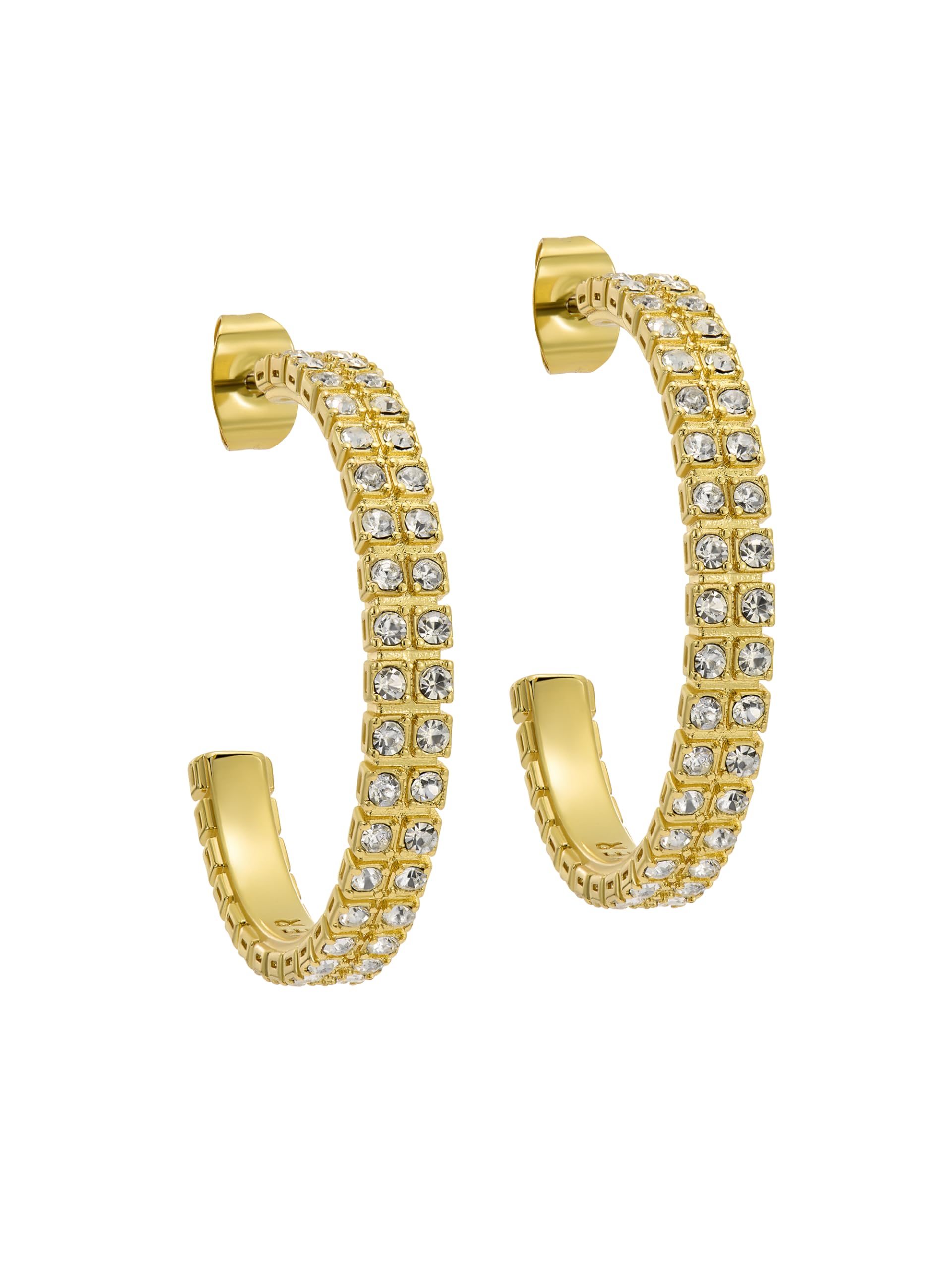 Boucles d'oreilles Ted Baker créoles double cristal éclatant - 7