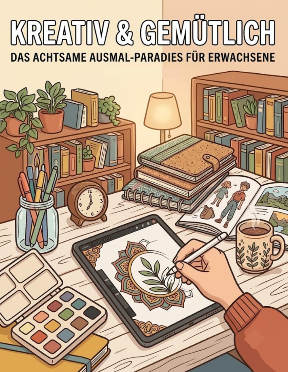 Kreativ & Gemütlich – Süße Wohlfühlwelt zum Ausmalen | Entspannendes Malbuch für Kinder und Erwachsene voller Fantasie und Ruhe: Liebevolle und ... Achtsamkeit und gemütliche kreative
