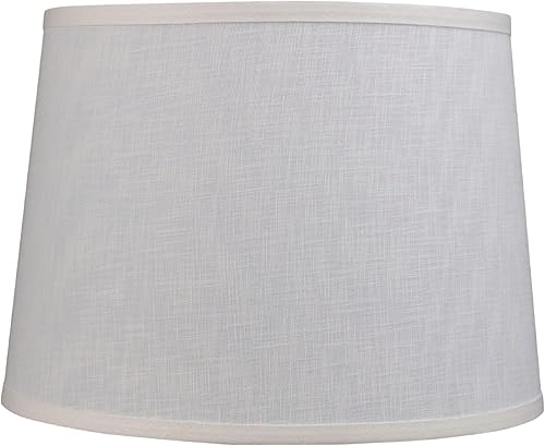 Miniatura 2 de Aspen Creative 32052A Pantalla de lámpara de construcción de araña en forma de imperio de tapa dura de transición en blanco hueso, parte superior de