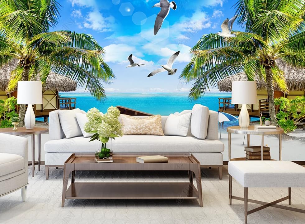 Papier peint intissé paysage vue mer poster géant mural salon chambre décoration 450x315 - 2