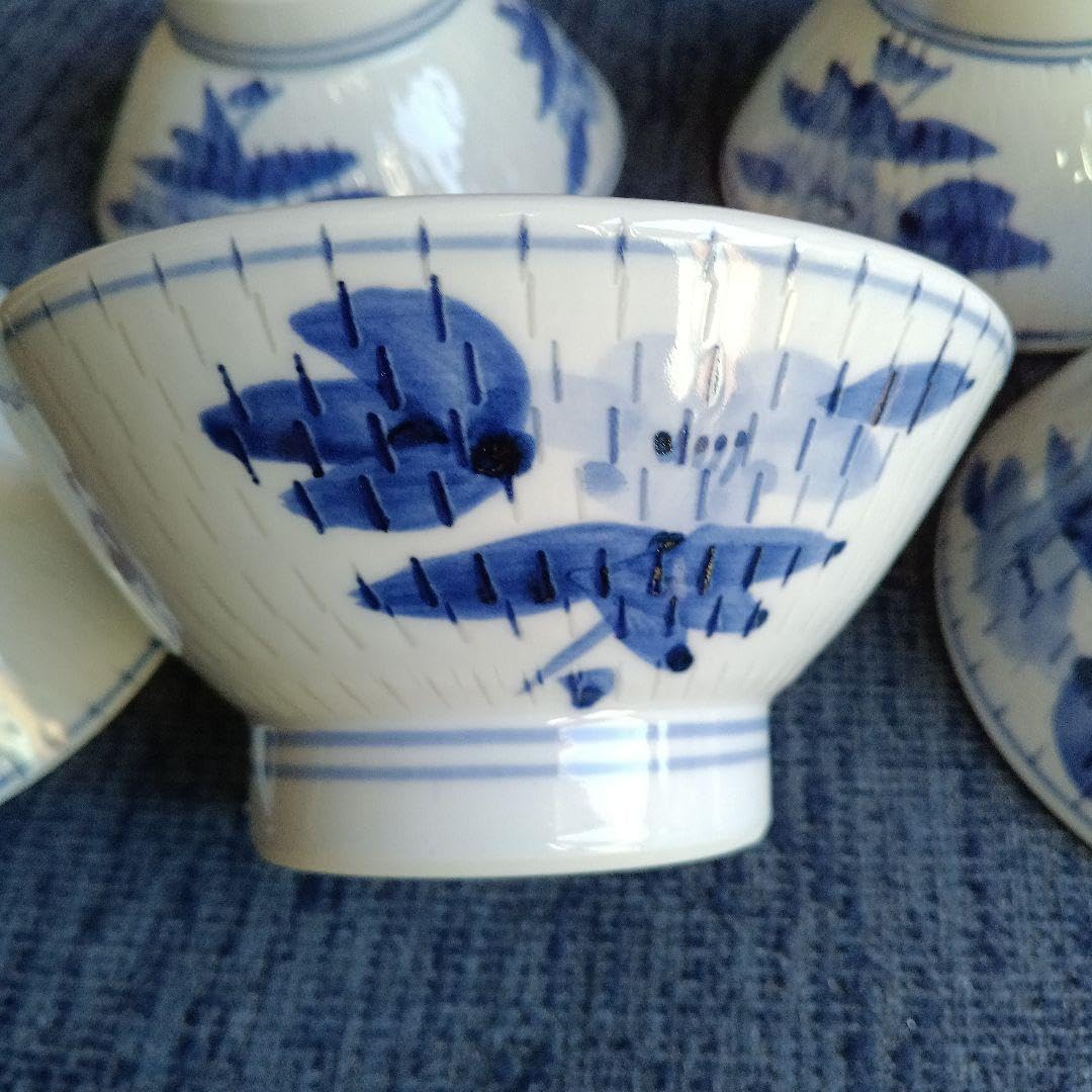 砥部焼 貞山窯 飯椀5個