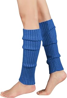 American Trends Women’s Neon Knitted Leg Warmers for 80s Party Dance Yoga | Stay-Up, Soft & Stretchy, Comfortable & Warm, Party Costume Accessories, Layer with Fashion Outfits, Cosplay Dance & Workout