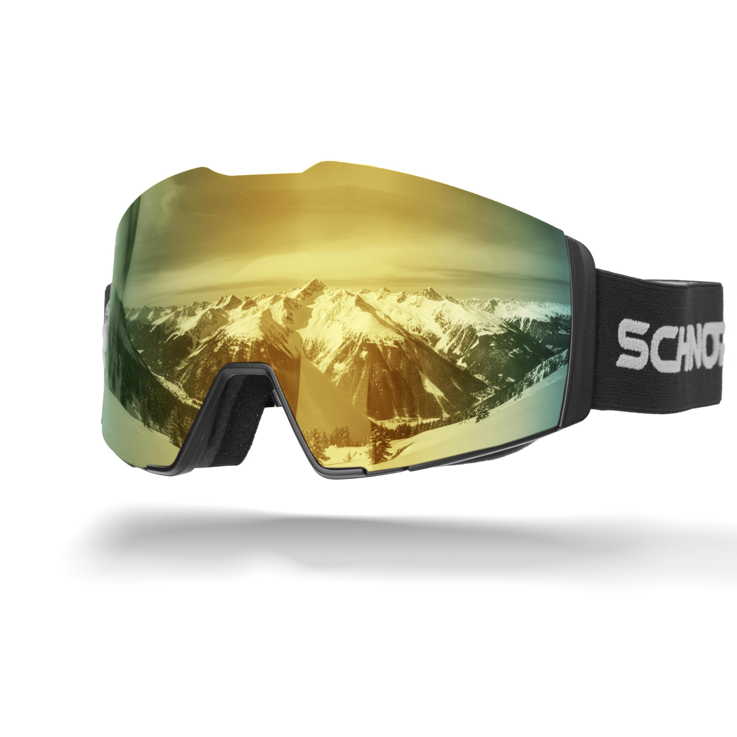 SCHNORR Gogle narciarskie Edge | Full REVO Lens, Anti-Fog, UV400 Protection, 45 mm pasek gogle narciarskie, okulary narciarskie dla kobiet, okulary snowboardowe, złe warunki atmosferyczne, okulary
