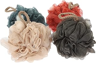 GLEAVI 4 Pçs Bola Esfoliante De Banho Esponja De Banho Bucha De Banho Portátil Esponja De Limpeza Esfoliante Corporal Esponja De Limpeza Corporal Esponja De Banho Bucha De Banho Esponja