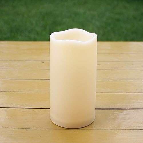 Miniatura 2 de Velas LED sin llama, funciona con pilas, con temporizador integrado de 6 horas, resistente al agua para exteriores, luces de luna para calabaza,