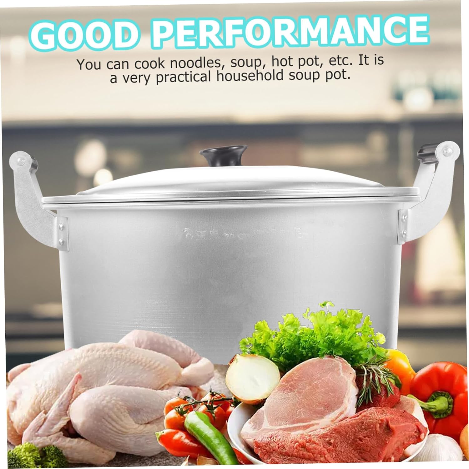 SOLUSTRE 1set Multi-pot Stockpot Lid Deep Thick Cooking Pan for Soup Stews and Pasta Practical Kitchen Essential for Home Cooking image 5