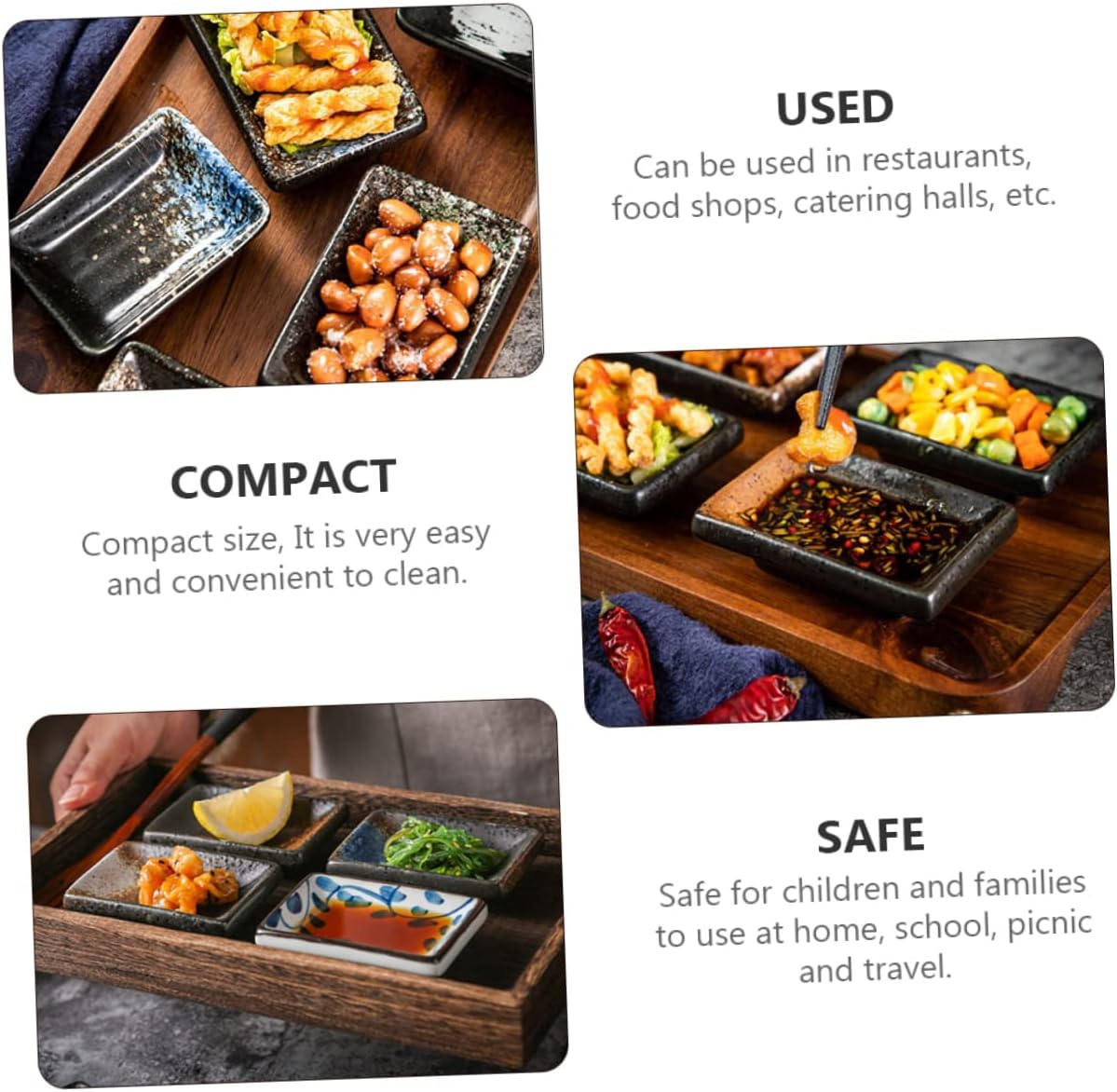 4pcs Soy Sauce Dishes Japanese Style Dipping Bowls for Condiments Versatile Side Dish Bowls for Home and Restaurant Use Thick-edged Design Yellow
