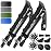 Premium Foldable Hiking Poles by USA Brand - Adjustable, Lightweight Trekking Poles Made of Aircraft Aluminum, Metal Flip Locks & Comfortable Real Cork and EVA Foam Grips