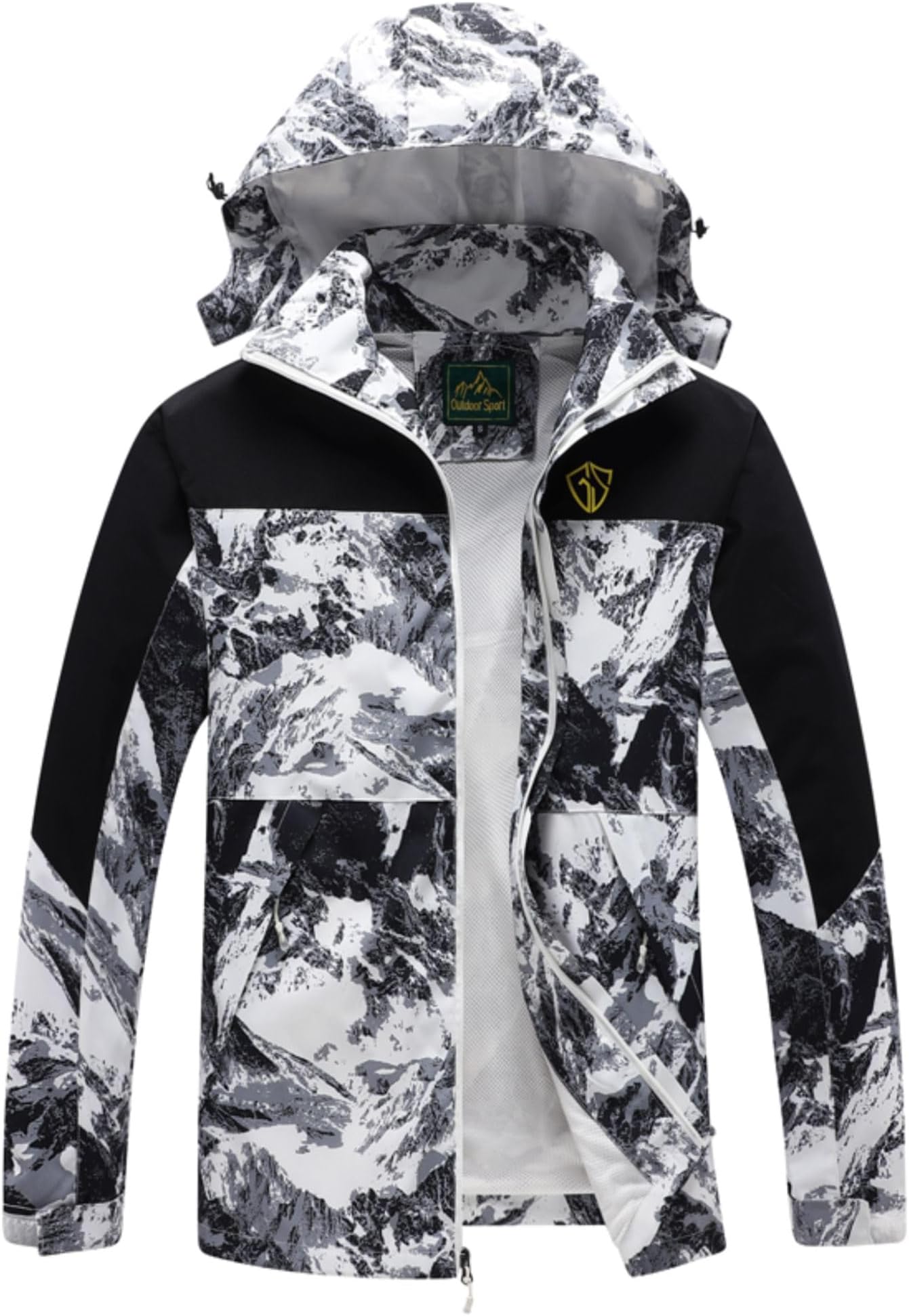 Rain Jacket for Men, Mens Waterproof Raincoat Lightweight Rain Jackets Outdoor Rain Coat Windbreaker with Hood