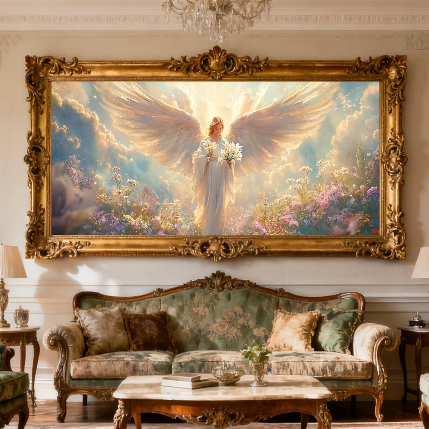 Diament Malarstwo Anioł Diament Malarstwo Dorosły Duży Format 190x80cm Haft Diament Malarstwo Ogród Diament Pełny zestaw Kryształ Ścieg krzyżykowy Ręczna aktywność, Dekoracja domu Prezenty O-299G