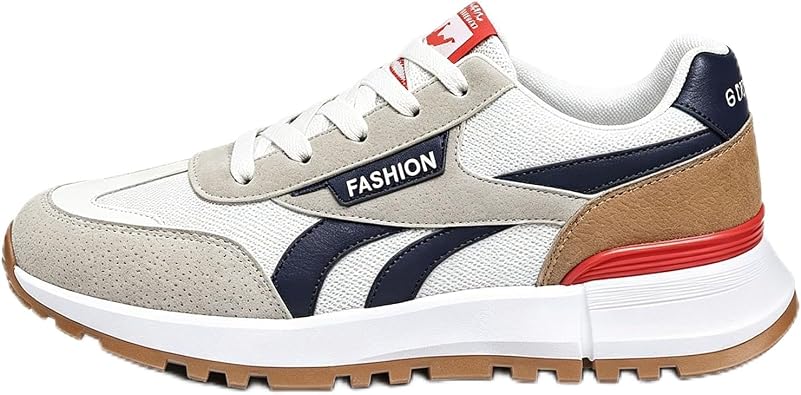Womens Casual Colorblock Sneakers, Lace Up Platform Soft Sole Men Couple Walking Shoes, Lightweight Low-top Trainers