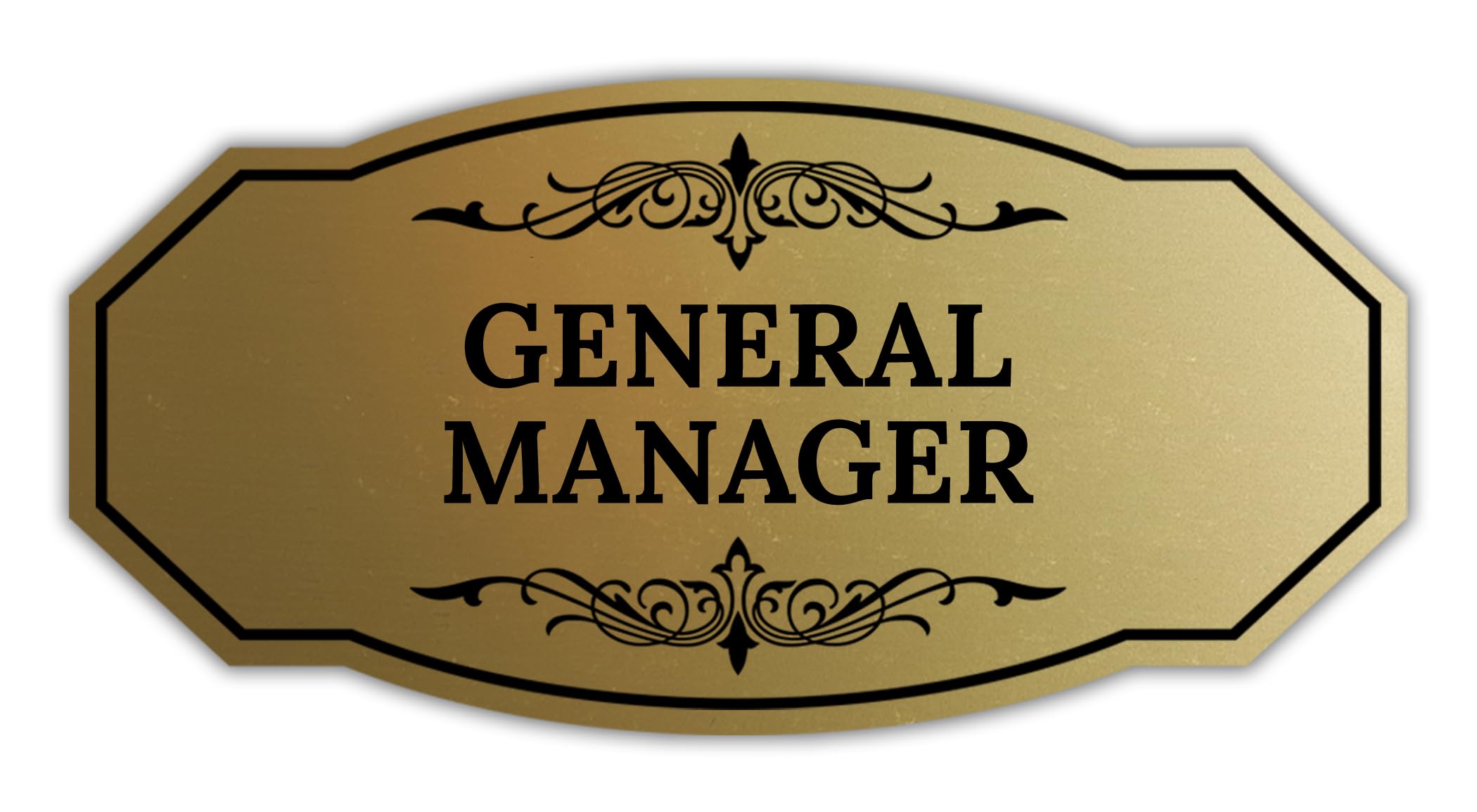 Signs ByLITA Victorian General Manager Graphic Sign (Brushed Gold) - Large