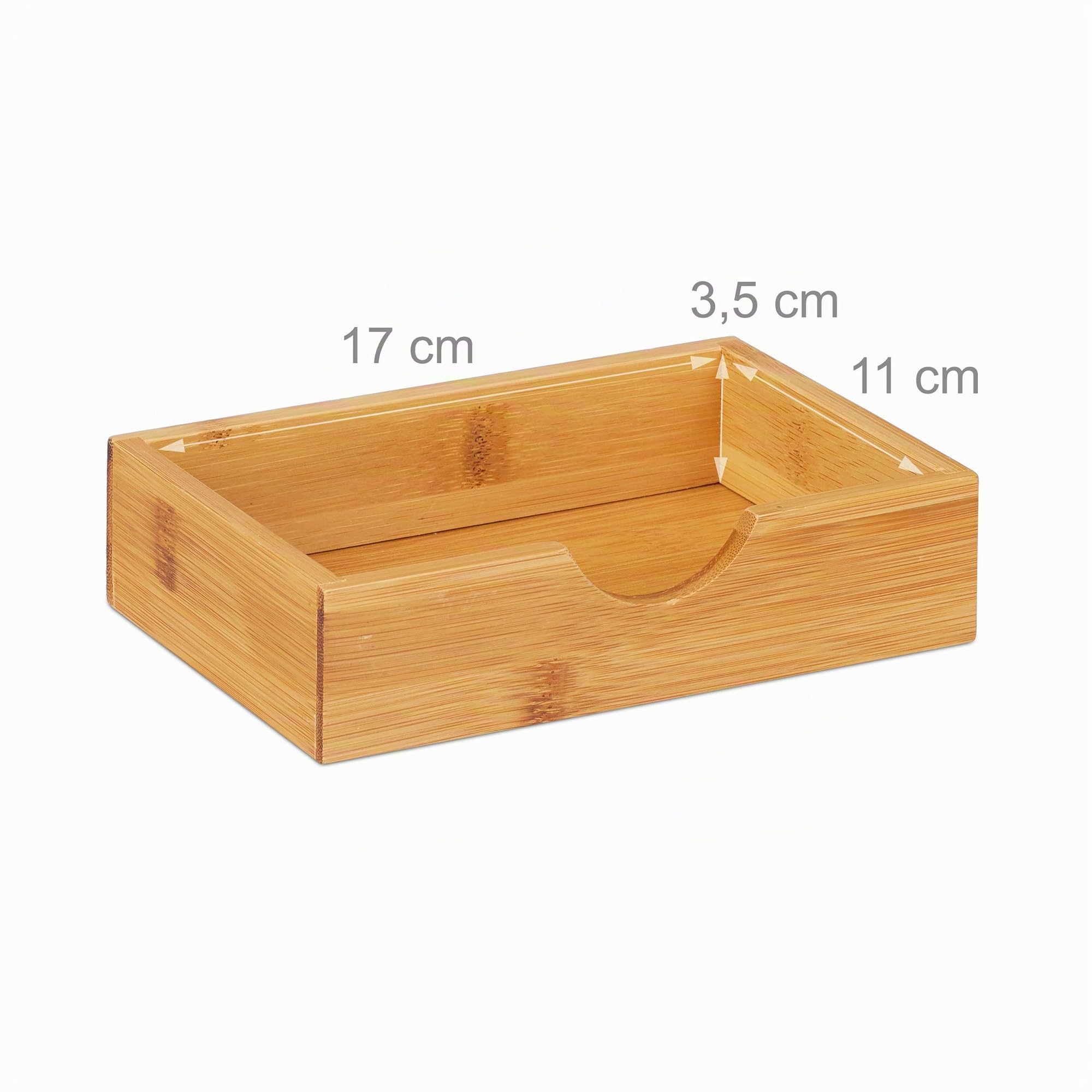 Relaxdays Organiseur de Table de Bureau, Rangement, 3 tiroirs, pour Les ustensiles Bureau, Bambou, 21x20x13 cm Naturel