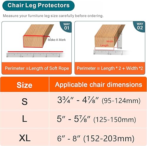 Miniatura 17 de 24 protectores de suelo para patas de silla, almohadillas de fieltro para muebles, fundas de silicona para sillas, protectores de patas de silla