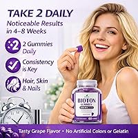 Vista 4 de DEWANG Vitaminas para el cabello, la piel y las uñas, biotina, 5000 mcg con vitamina E, C y zinc, vitaminas para el crecimiento del cabello